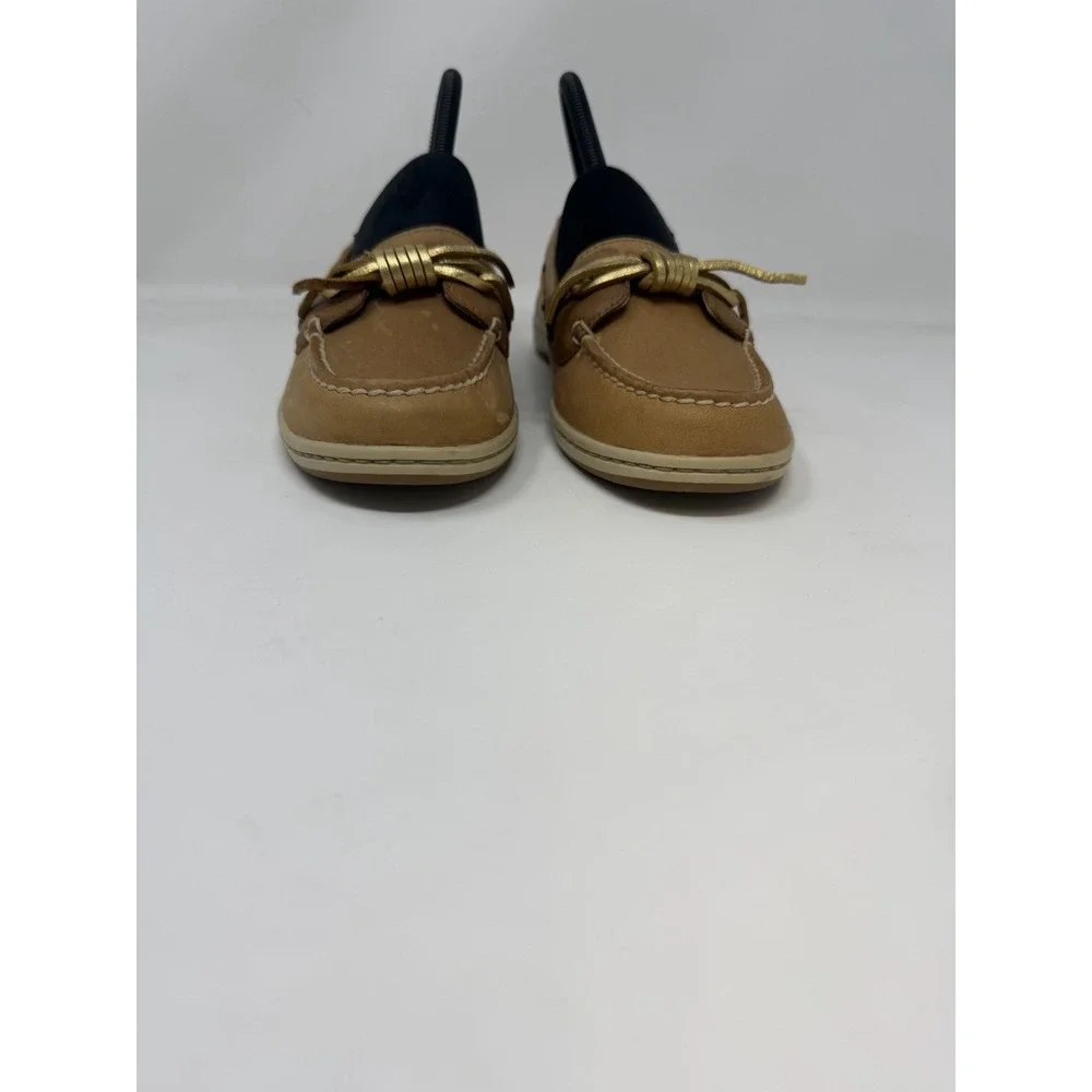 Sperry Top Sider Women Brown Tan‎ Leather Boat Shoes Size 6M STS97211